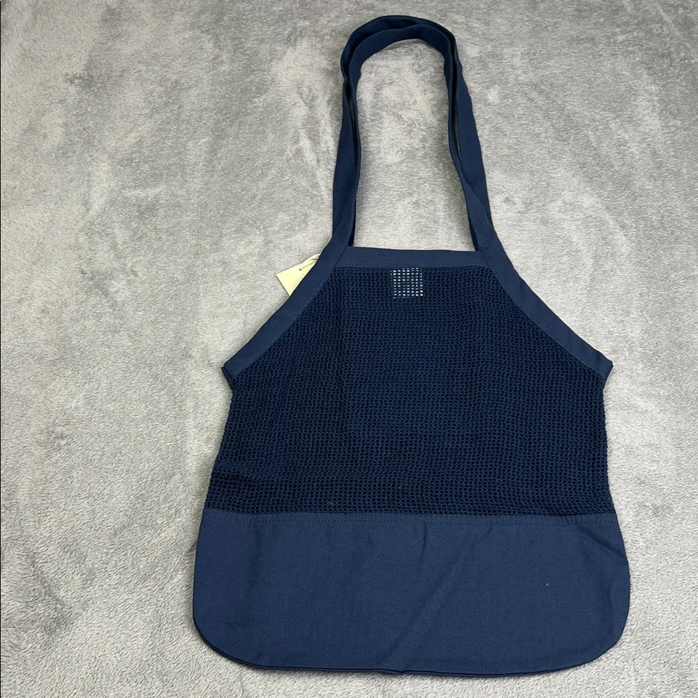 $12 Special NEW Pact 100% Organic Cotton French Navy Crochet Bag, Zipper Pocket‎